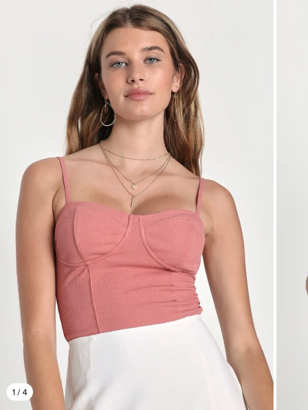 Lulus Ribbed Bustier Tank Top - Picture 4 of 5